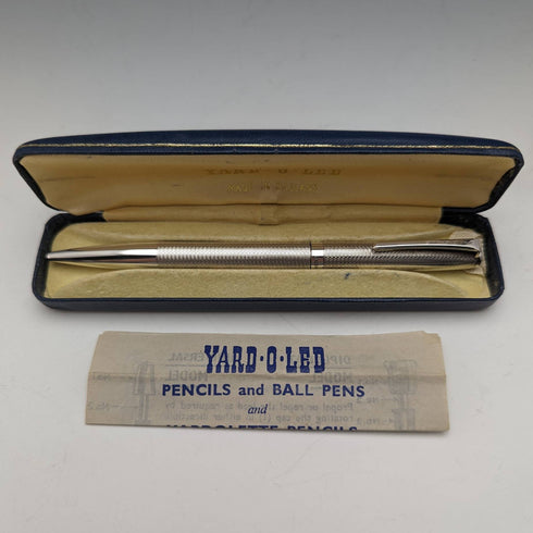 1976 British Vintage Yard O Red Sterling Silver Ballpoint Pen in Case